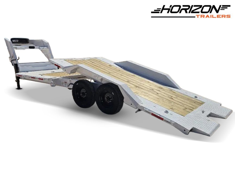 24' Horizon HET Gooseneck Equipment Tilt Trailer Drive Over Fenders - (2) 10K Axles 16857