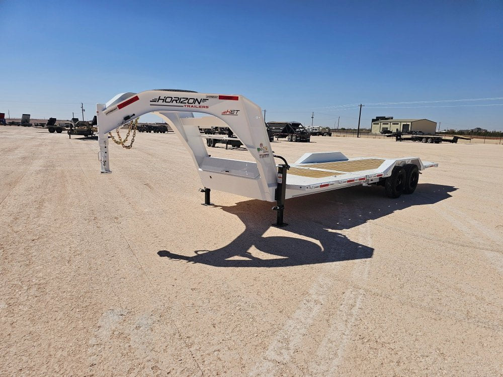 24' Horizon HET Gooseneck Equipment Tilt Trailer Drive Over Fenders - (2) 10K Axles 16857