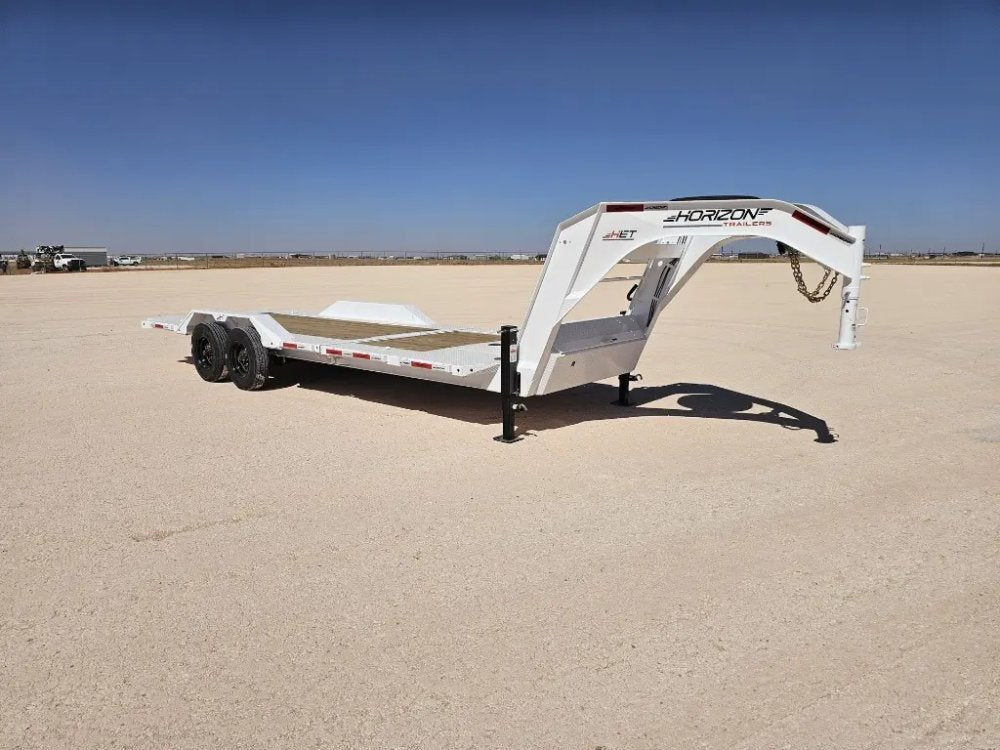 24' Horizon HET Gooseneck Equipment Tilt Trailer Drive Over Fenders - (2) 10K Axles 16857