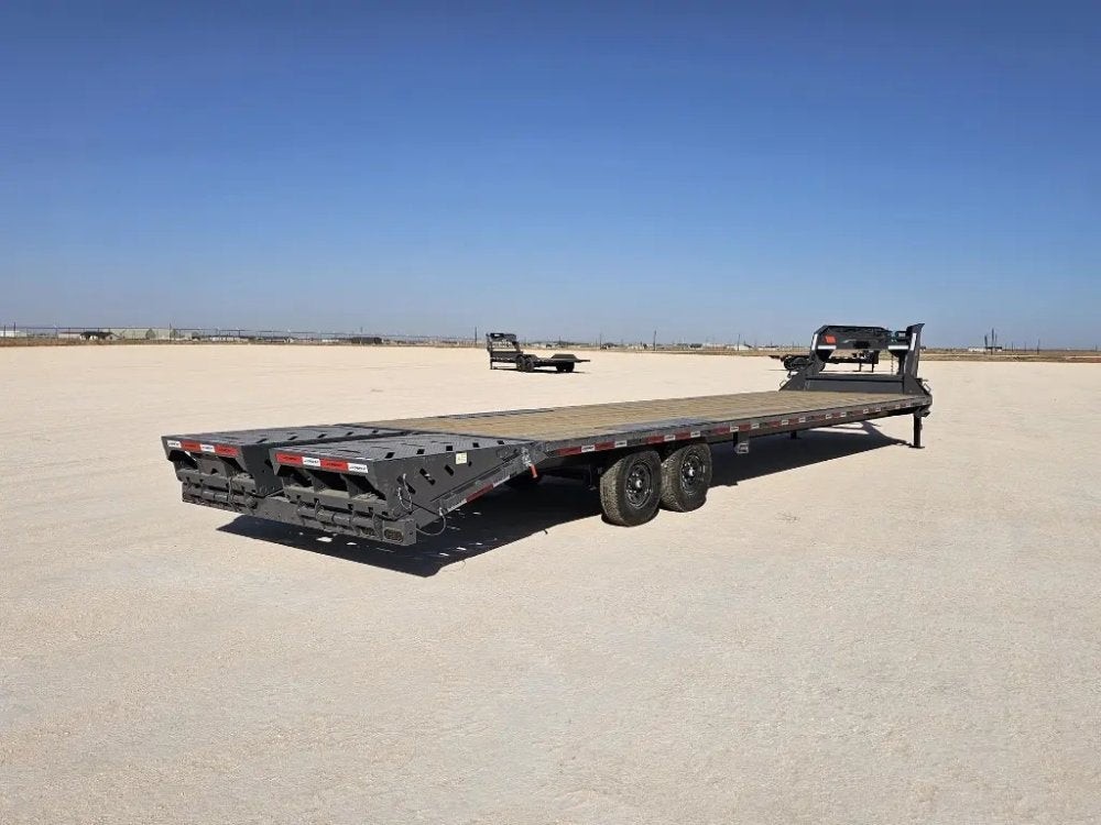 36' Horizon FTZ Gooseneck Hotshot Non-CDL Deckover Trailer Mega Ramps - (2) 7K Axles 16233