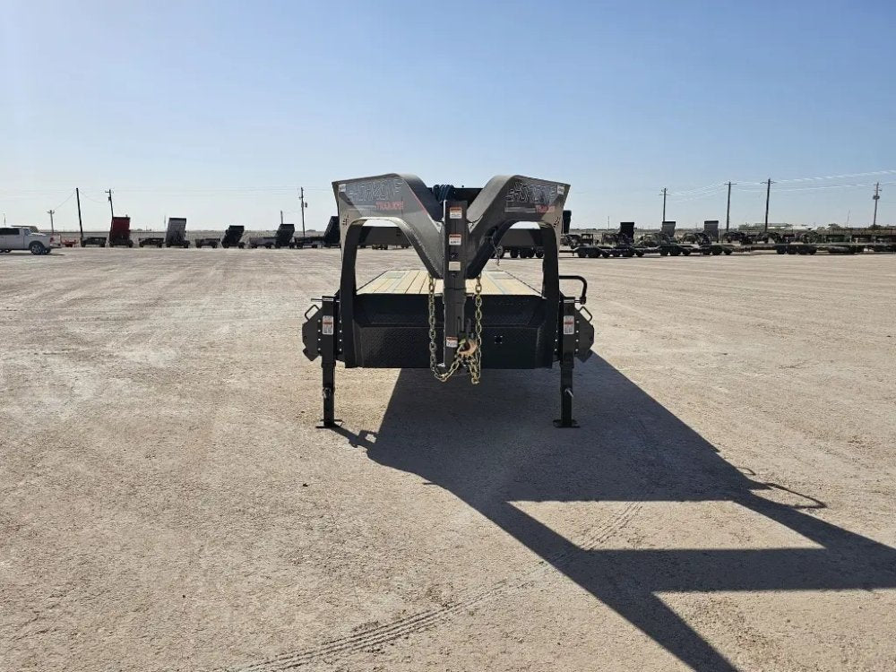 36' Horizon FTZ Gooseneck Hotshot Non-CDL Deckover Trailer Mega Ramps - (2) 7K Axles 16233