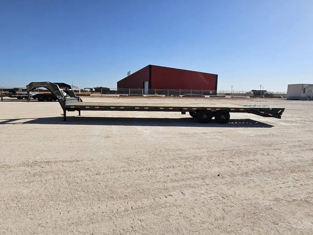 36' Horizon FTZ Gooseneck Hotshot Non-CDL Deckover Trailer Mega Ramps - (2) 7K Axles 16233