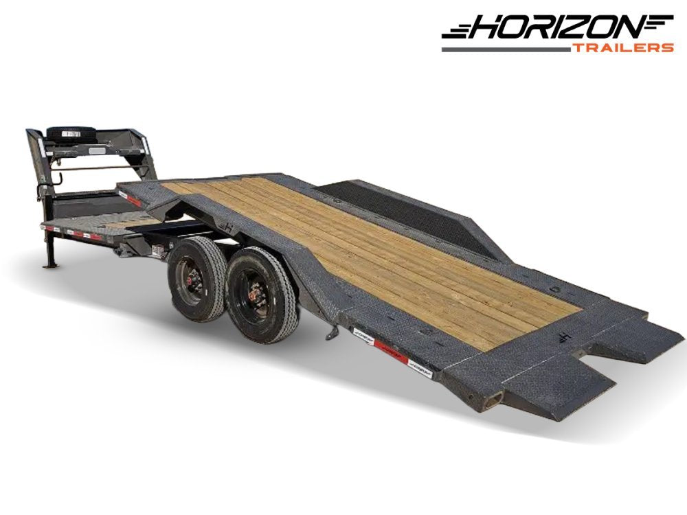 24' Horizon HET Gooseneck Equipment Tilt Trailer Drive Over Fenders - (2) 10K Axles 16003