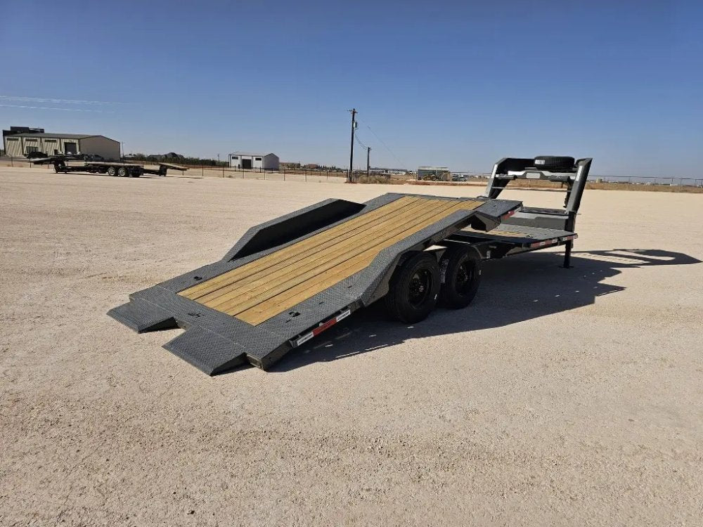 24' Horizon HET Gooseneck Equipment Tilt Trailer Drive Over Fenders - (2) 10K Axles 16003