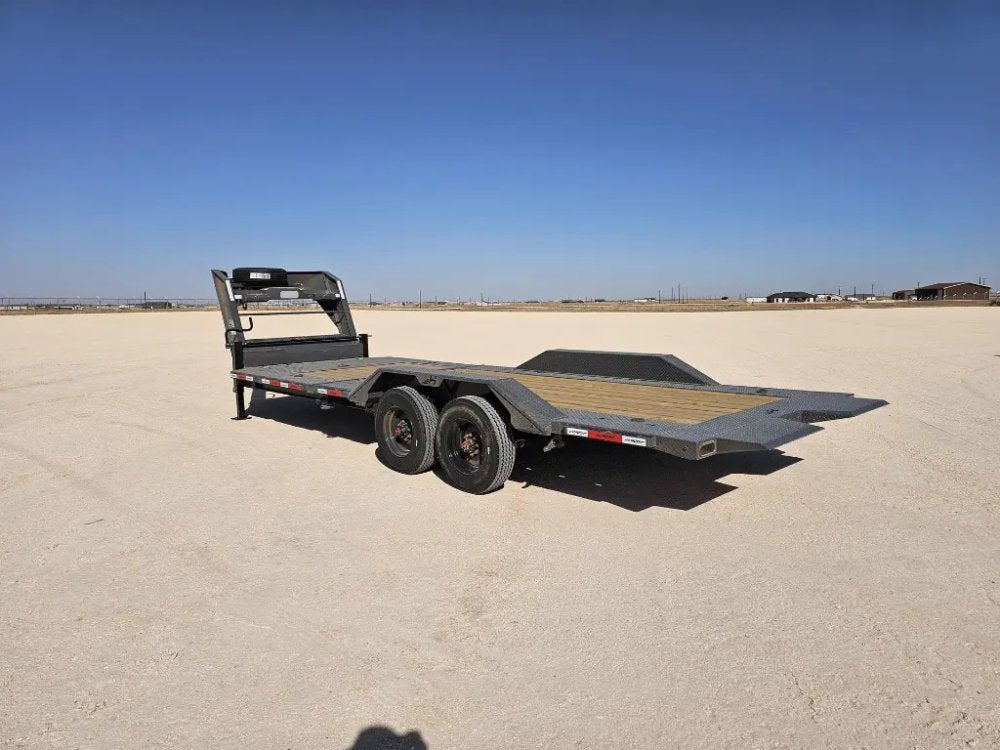 24' Horizon HET Gooseneck Equipment Tilt Trailer Drive Over Fenders - (2) 10K Axles 16003