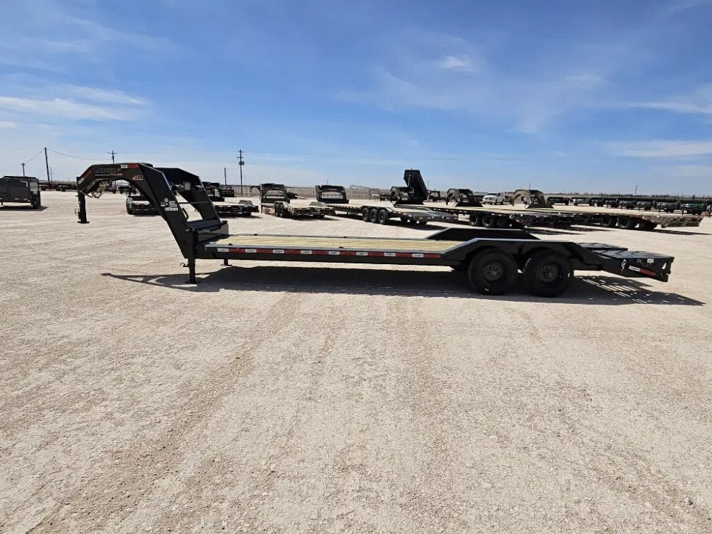 26' HEH Gooseneck Equipment Trailer Drive Over Fenders Mega Ramps - (2) 10K Axles 16126