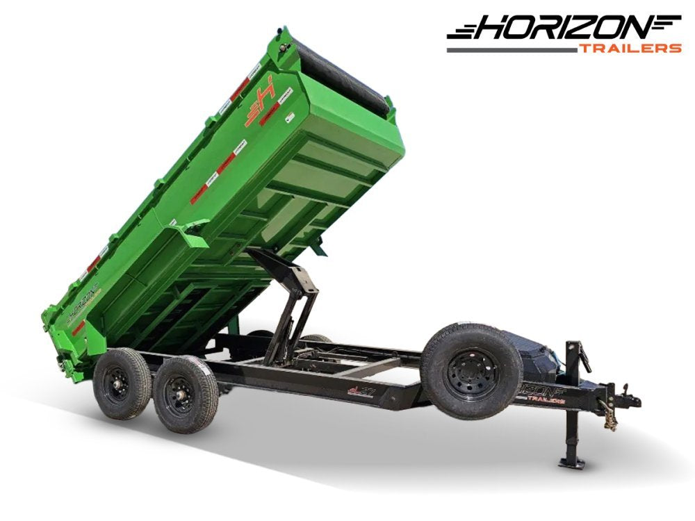 14' Horizon LZ7 Bumper Pull Dump Trailer 30" Side Walls - (2) 7K Axles 15931