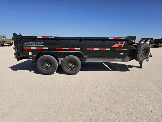 14' Horizon LZ7 Bumper Pull Dump Trailer 30" Side Walls - (2) 7K Axles 15926