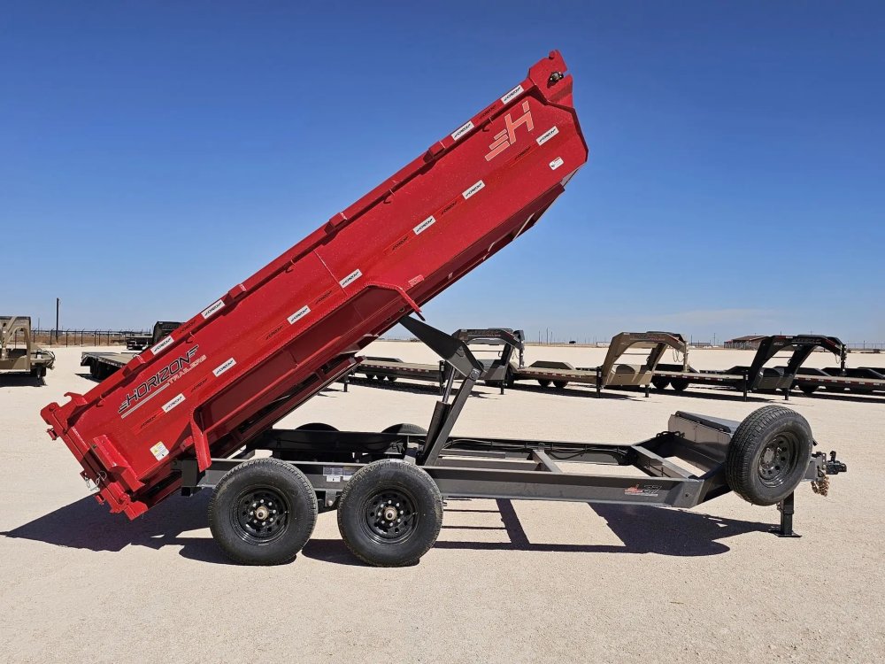 14' Horizon LZ7 Bumper Pull Dump Trailer 30" Side Walls - (2) 7K Axles 15927
