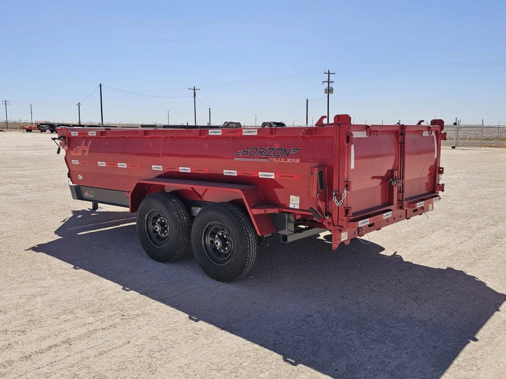 14' Horizon LZ7 Bumper Pull Dump Trailer 30" Side Walls - (2) 7K Axles 15927