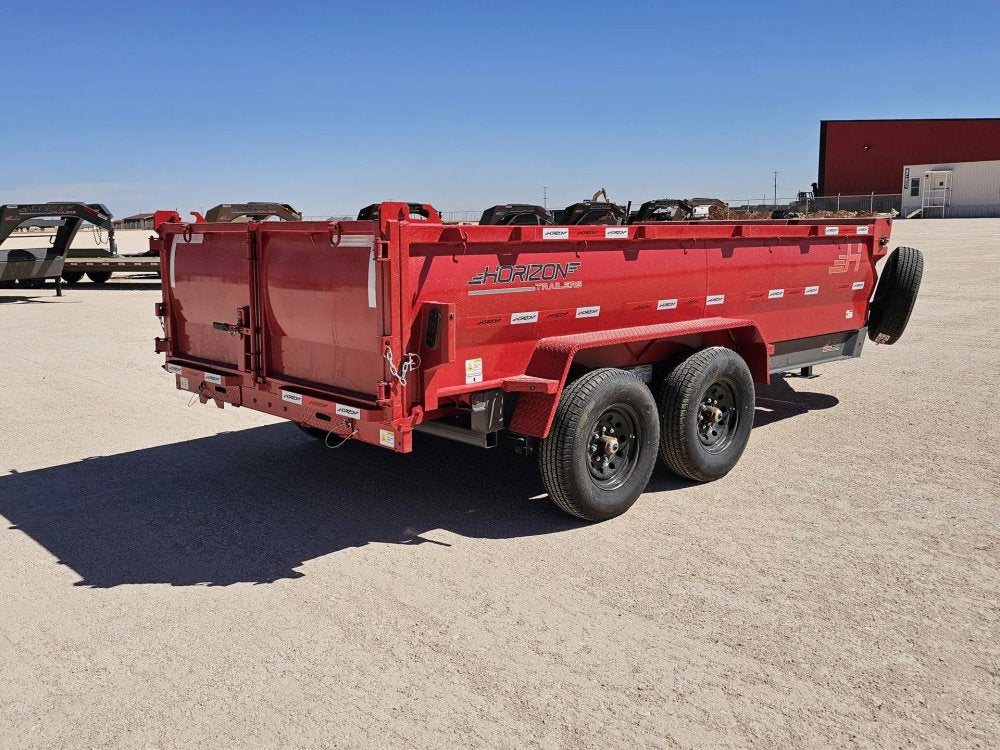 14' Horizon LZ7 Bumper Pull Dump Trailer 30" Side Walls - (2) 7K Axles 15927