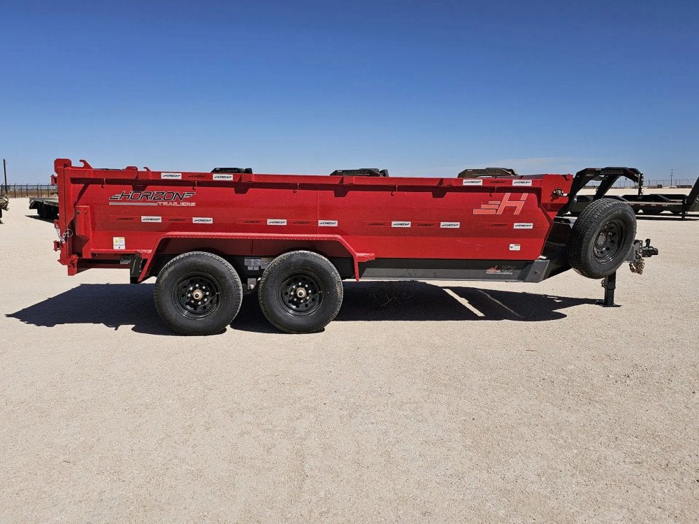 14' Horizon LZ7 Bumper Pull Dump Trailer 30" Side Walls - (2) 7K Axles 15927