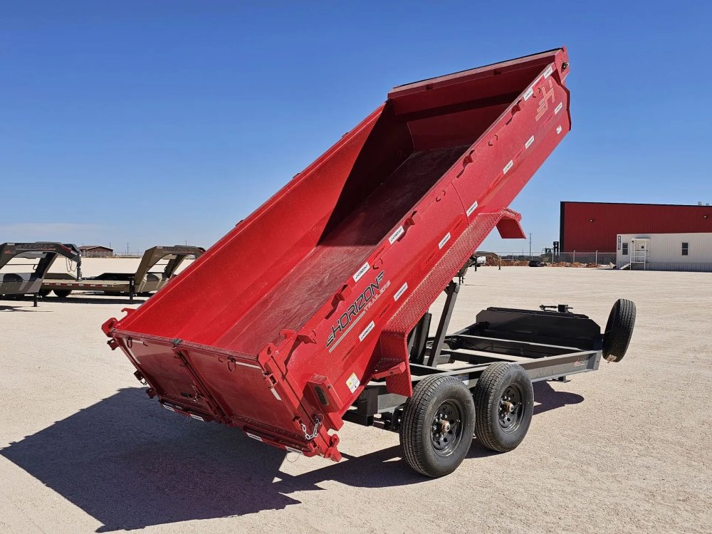 14' Horizon LZ7 Bumper Pull Dump Trailer 30" Side Walls - (2) 7K Axles 15927