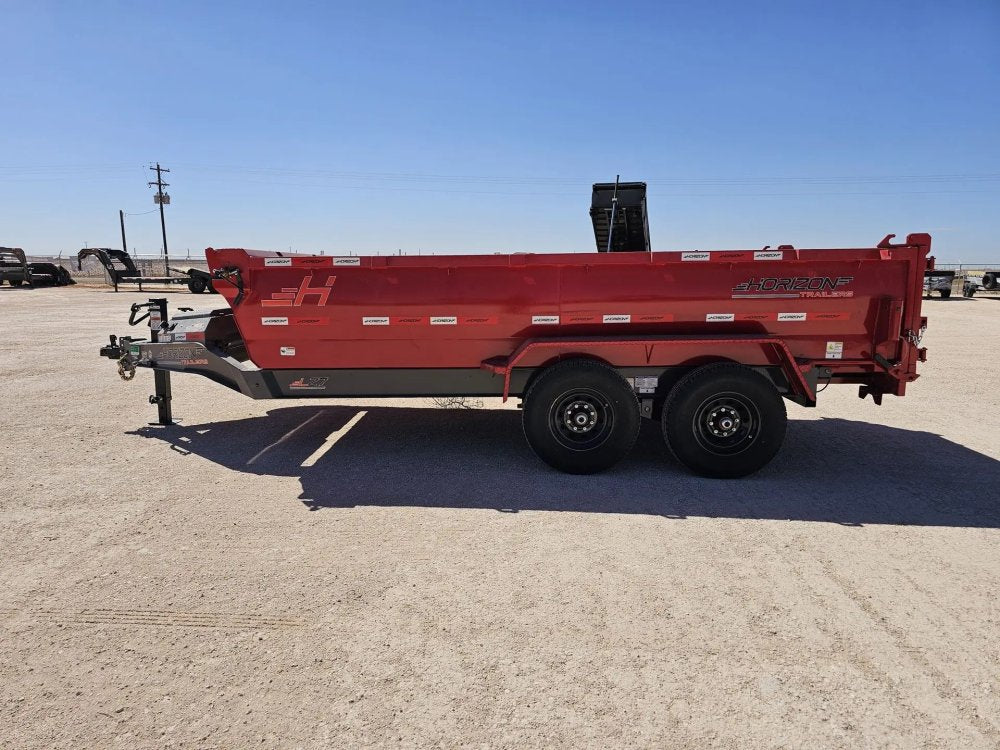 14' Horizon LZ7 Bumper Pull Dump Trailer 30" Side Walls - (2) 7K Axles 15927