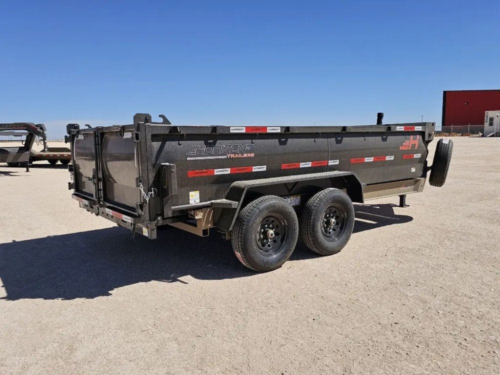 14' Horizon LZ7 Bumper Pull Dump Trailer 30" Side Walls - (2) 7K Axles 15888