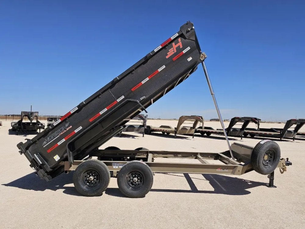 14' Horizon LZ7 Bumper Pull Dump Trailer 30" Side Walls - (2) 7K Axles 15888