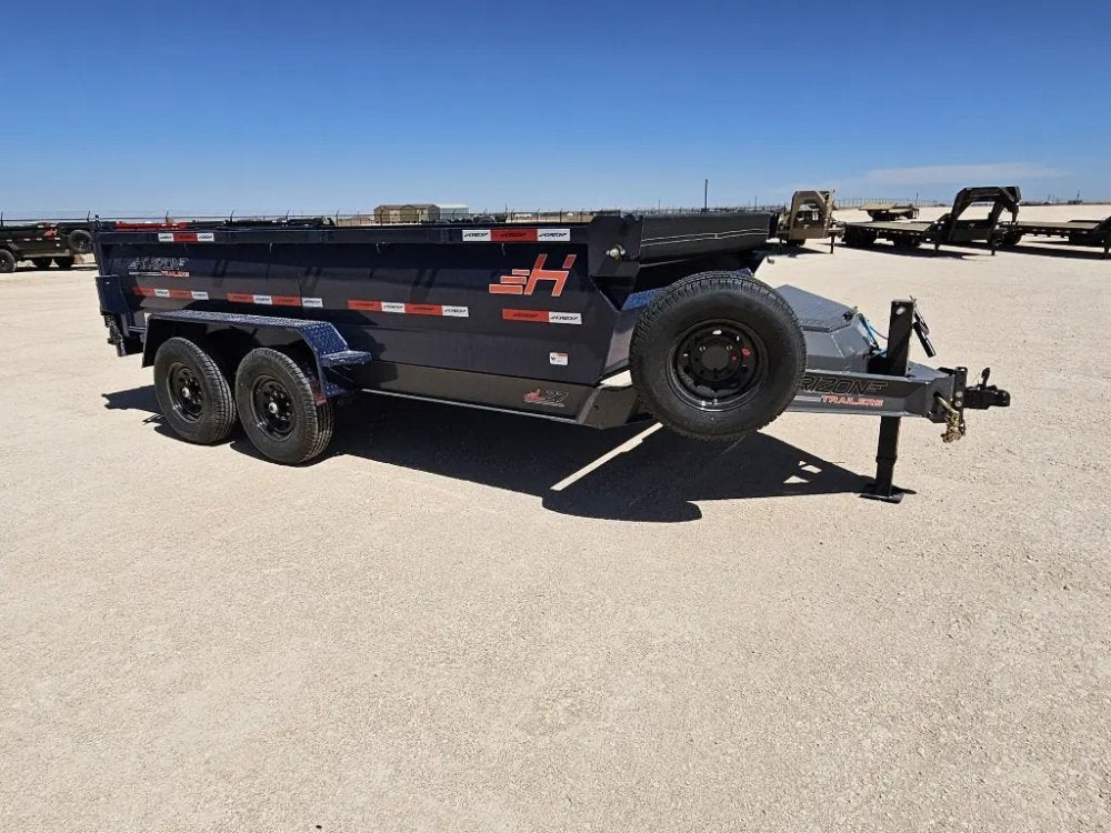 14' Horizon LZ7 Bumper Pull Dump Trailer 30" Side Walls - (2) 7K Axles 15939