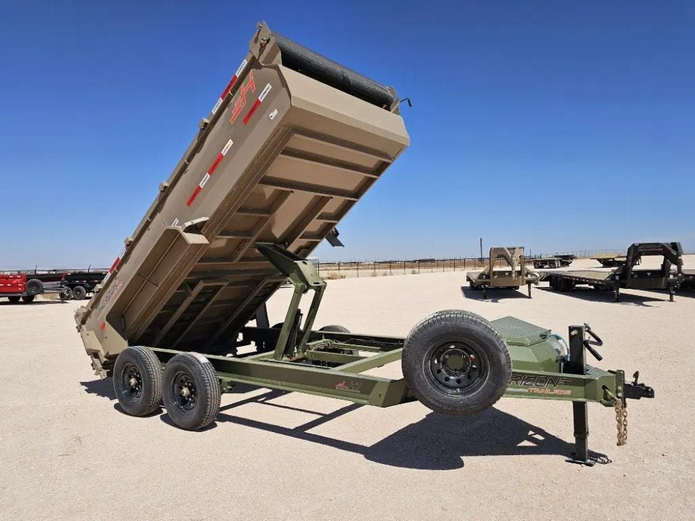 14' Horizon LZ7 Bumper Pull Dump Trailer 30" Side Walls - (2) 7K Axles 15933