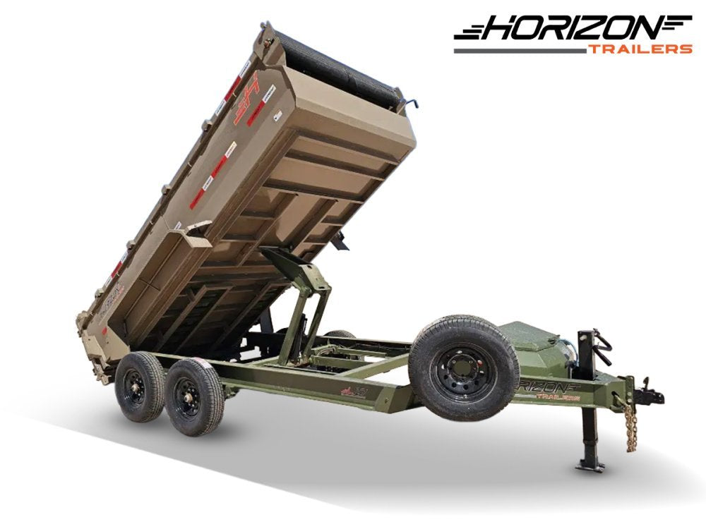 14' Horizon LZ7 Bumper Pull Dump Trailer 30" Side Walls - (2) 7K Axles 15933