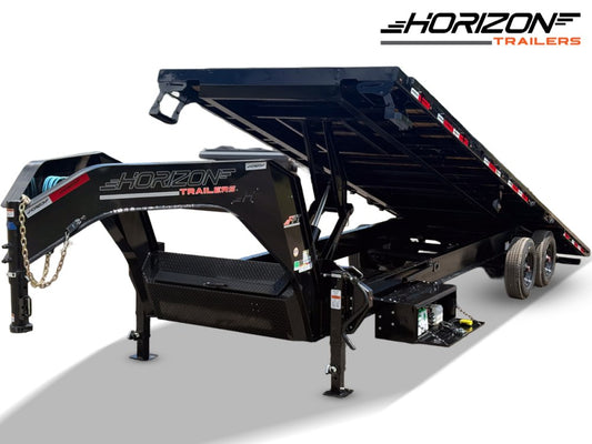 28' Horizon FFT Gooseneck Full Deckover Tilt Trailer - (2) 10K Axles 016936