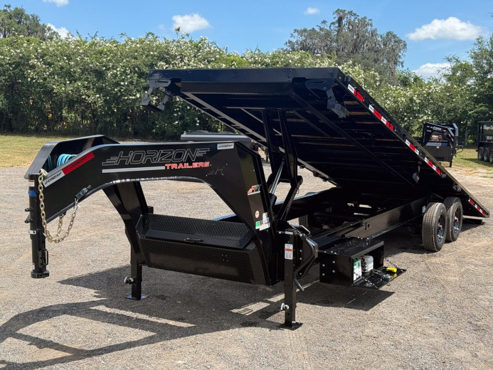 28' Horizon FFT Gooseneck Full Deckover Tilt Trailer - (2) 10K Axles 16936