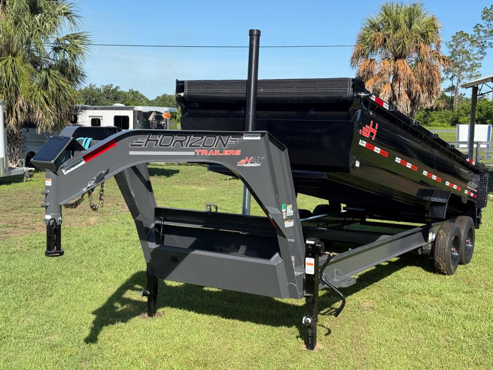 20' Horizon HZX Gooseneck Dump Trailer 36" Side Walls - (2) 10K Axles 016893