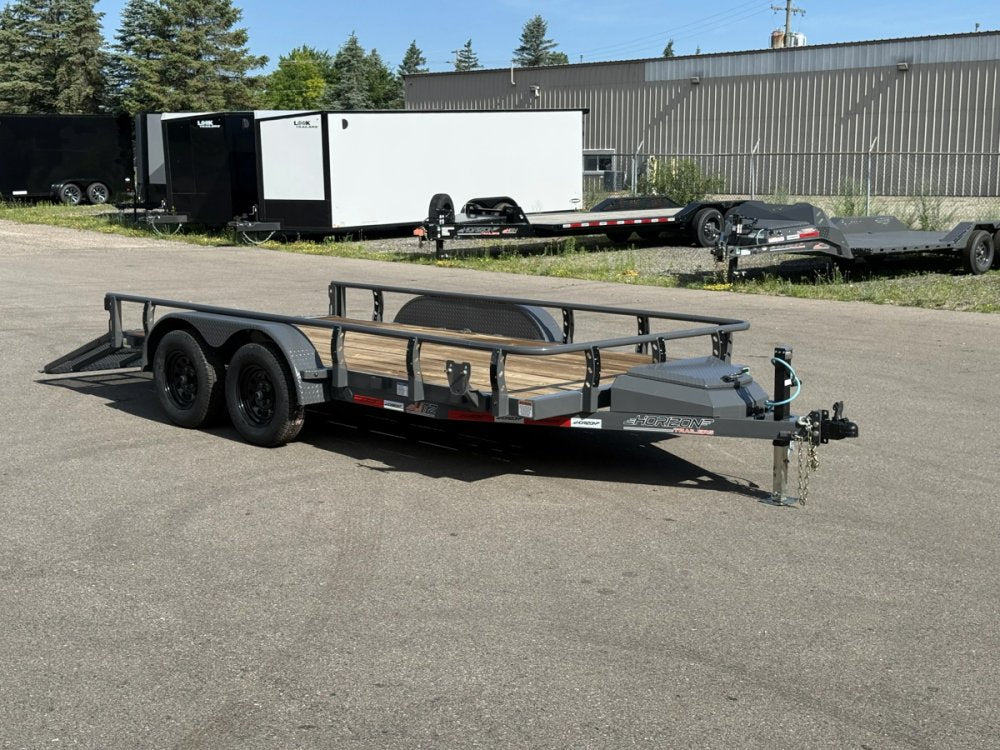 14' Horizon UTZ Bumper Pull Utility Trailer - (2) 3.5K Axles 017724
