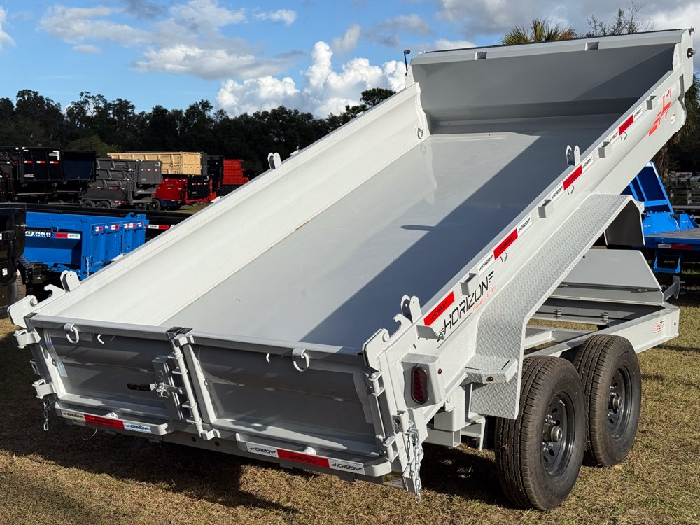 14' Horizon EZ7 Bumper Pull Dump Trailer 19" Sides - (2) 7K Axles 017884