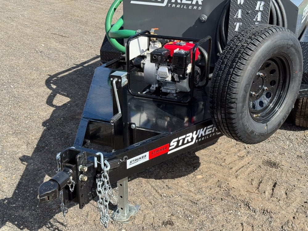 500 Gallon Water Tank Trailer with Pump and Hose 004472