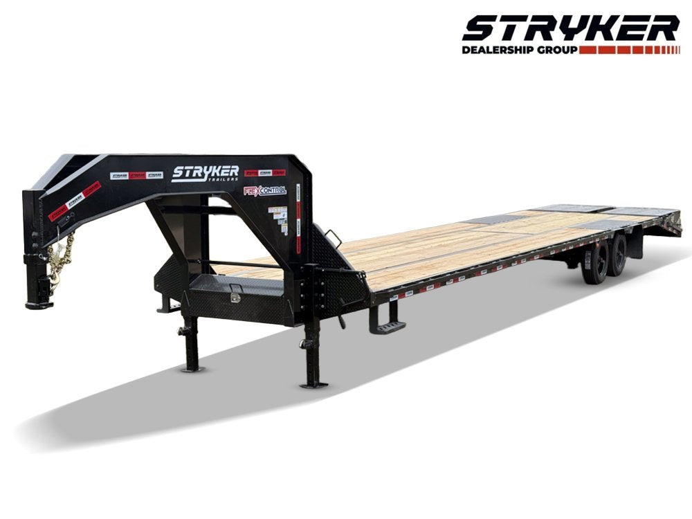 40' Stryker Gooseneck Hotshot Non-CDL Deckover Trailer Mega Ramps - (2) 8K Axles 004458
