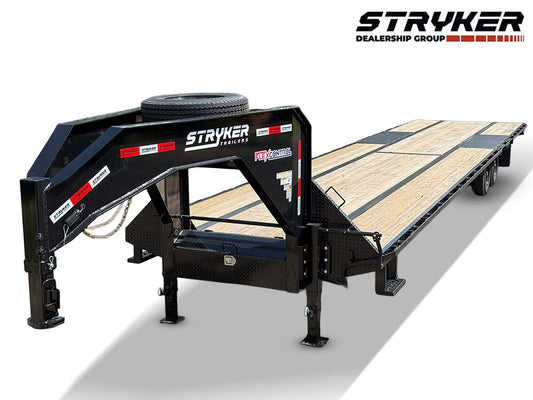 40' Stryker Hotshot Elite Gooseneck Trailer Straight Deck - (2) 10k Axles - Derated 12k GVWR 004551