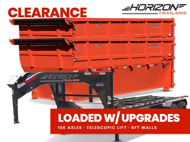 Horizon 16' HRD GN Roll off Bundle (2) 10k Axles + 2 Bins w/ 6' Walls 016074