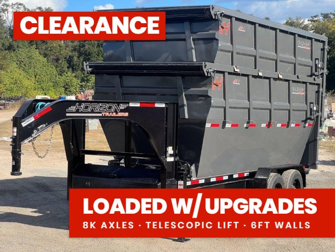 Horizon 16' RDZ GN Roll off Bundle (2) 8k Axles + 2 Bins w/ 6' Walls 015032
