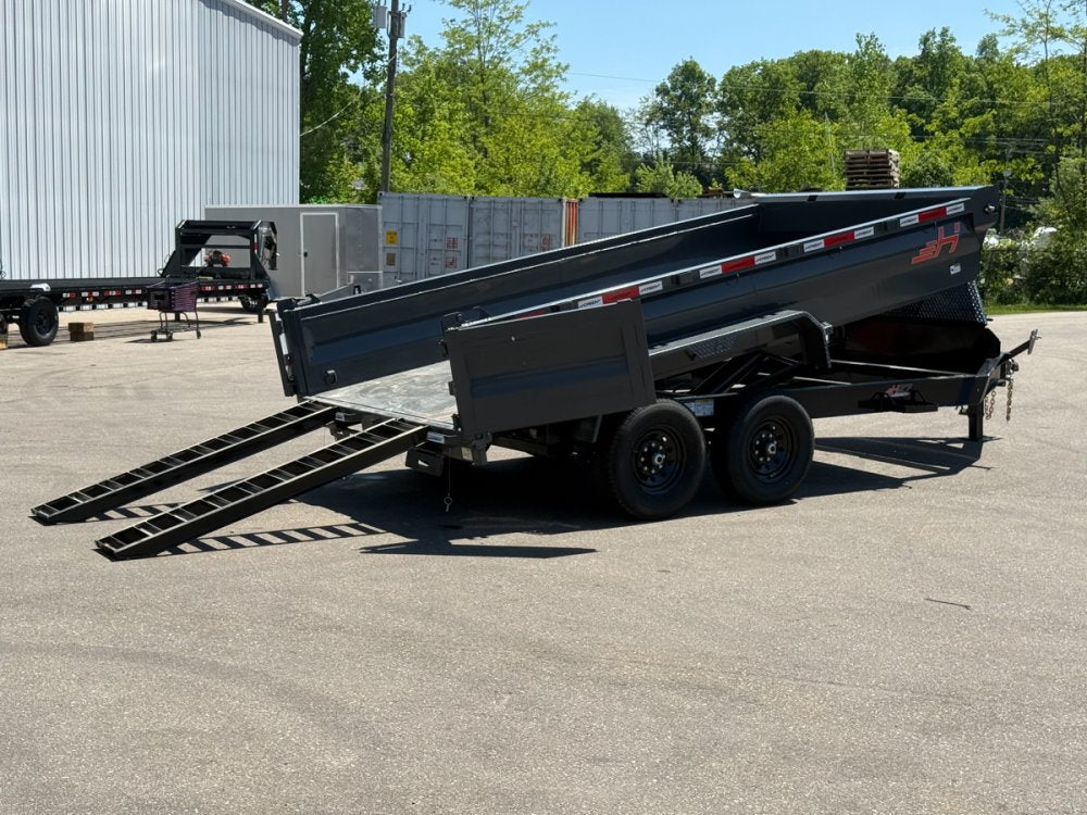 14' Horizon HZ7 Bumper Pull Dump Trailer 24" Side Walls - (2) 7K Axles 018002