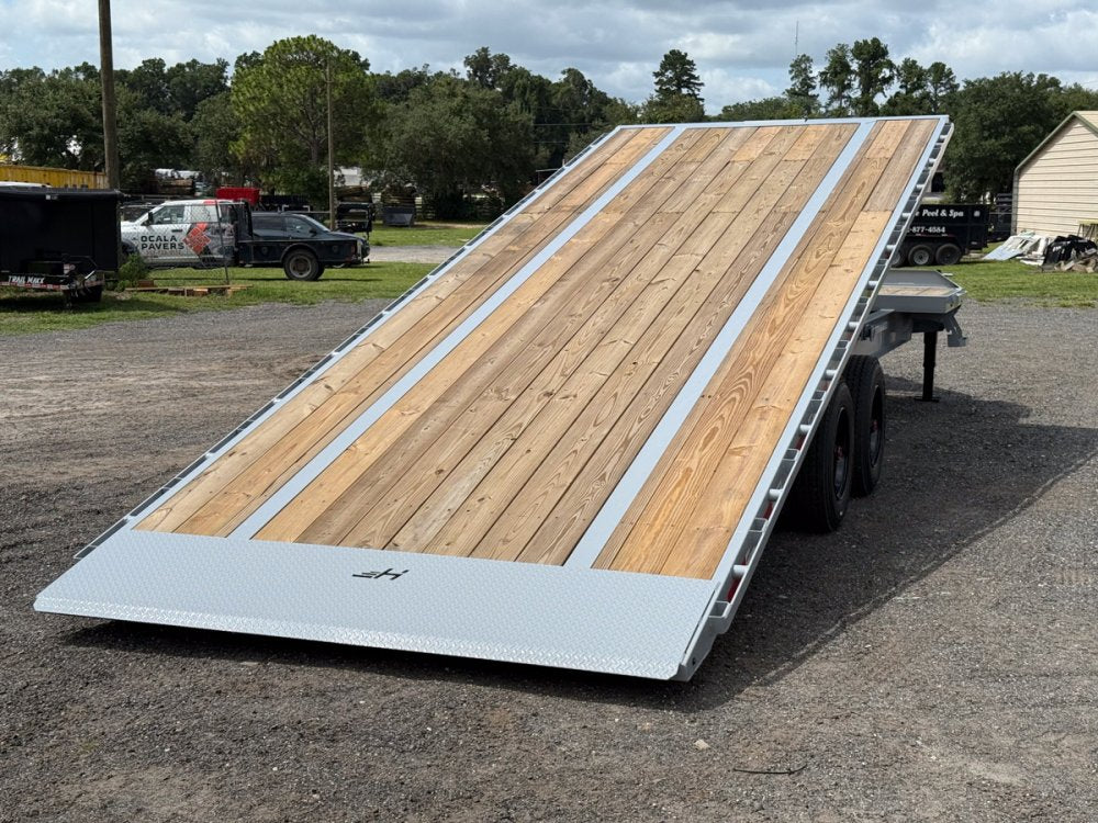 28' Horizon FTS Bumper Pull Hydraulic Deckover Tilt Trailer - (2) 10K Axles 014216