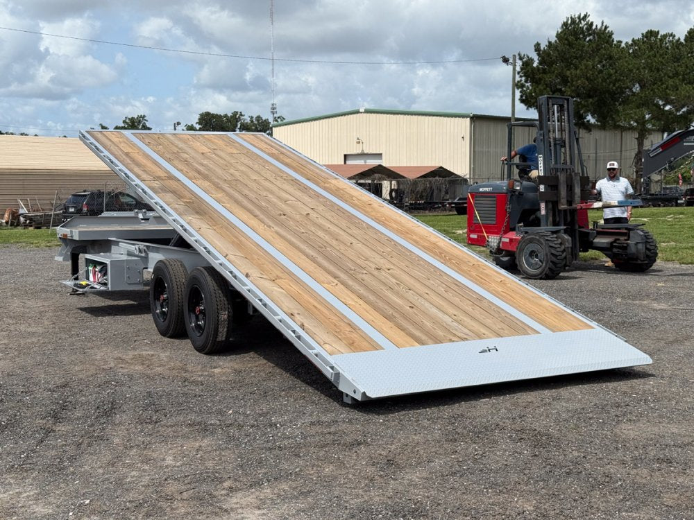 28' Horizon FTS Bumper Pull Hydraulic Deckover Tilt Trailer - (2) 10K Axles 014216