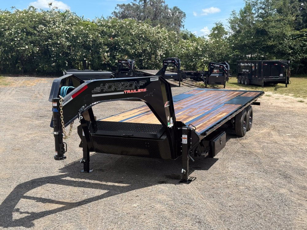 28' Horizon FFT Gooseneck Full Deckover TIlt Trailer - (2) 10K Axles 18028