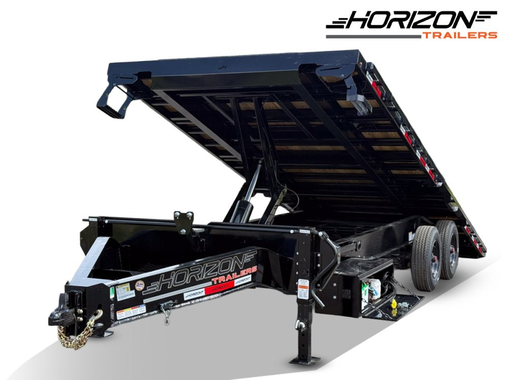24' Horizon FFT Bumper Pull Full Deckover TIlt Trailer - (2) 10K Axles 18031