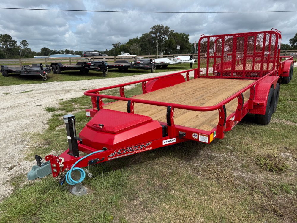 14' Horizon UTZ Bumper Pull Utility Trailer - (2) 3.5K Axles 17737