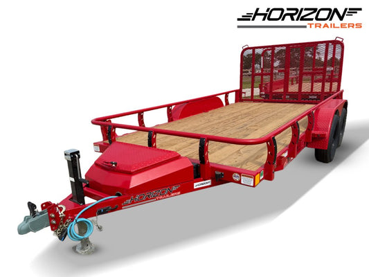 14' Horizon UTZ Bumper Pull Utility Trailer - (2) 3.5K Axles 17737