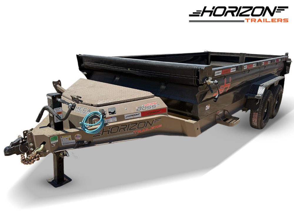 14' Horizon HZ7 Bumper Pull Dump Trailer 24" Side Walls - (2) 7K Axles 017845