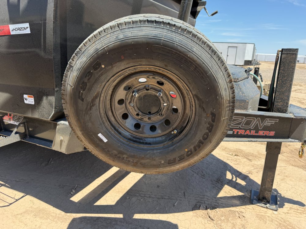 14' Horizon HZ7 Bumper Pull Dump Trailer 24" Side Walls - (2) 7K Axles 017756