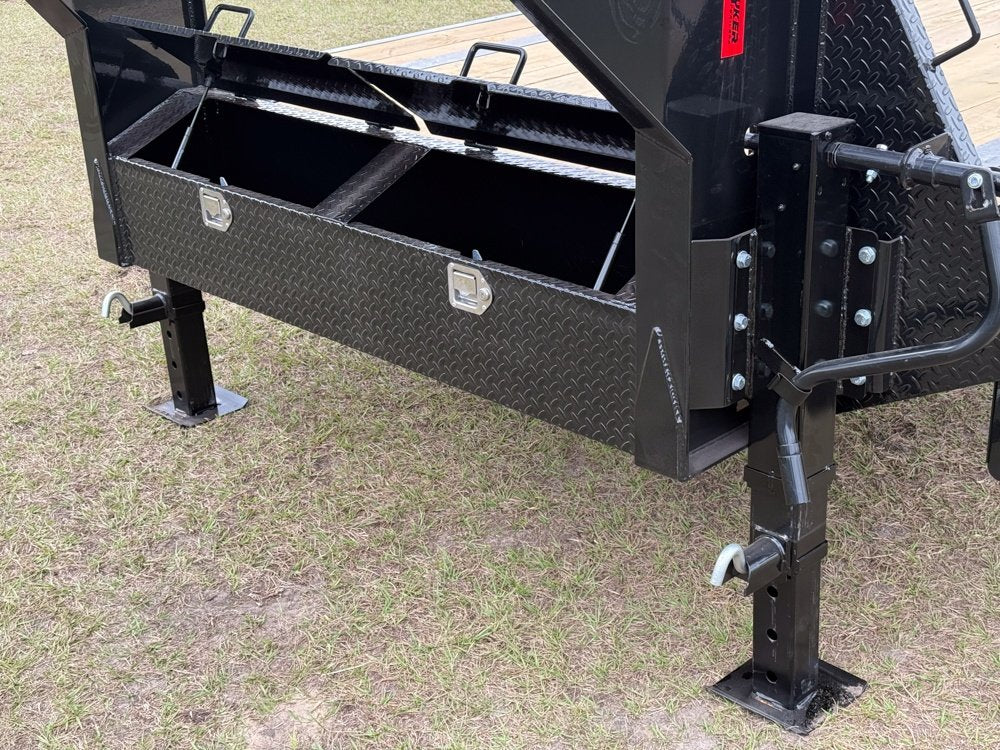 40' Stryker Gooseneck Hotshot Non-CDL Deckover Trailer Mega Ramps - (2) 7K Axles 004555