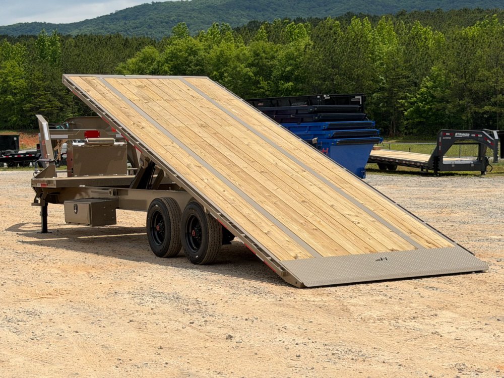 28' Horizon FTS Gooseneck Hydraulic Deckover Tilt Trailer - (2) 10K Axles 016542