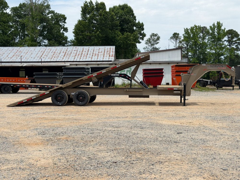 28' Horizon FTS Gooseneck Hydraulic Deckover Tilt Trailer - (2) 10K Axles 016542