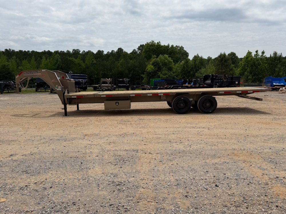 28' Horizon FTS Gooseneck Hydraulic Deckover Tilt Trailer - (2) 10K Axles 016542