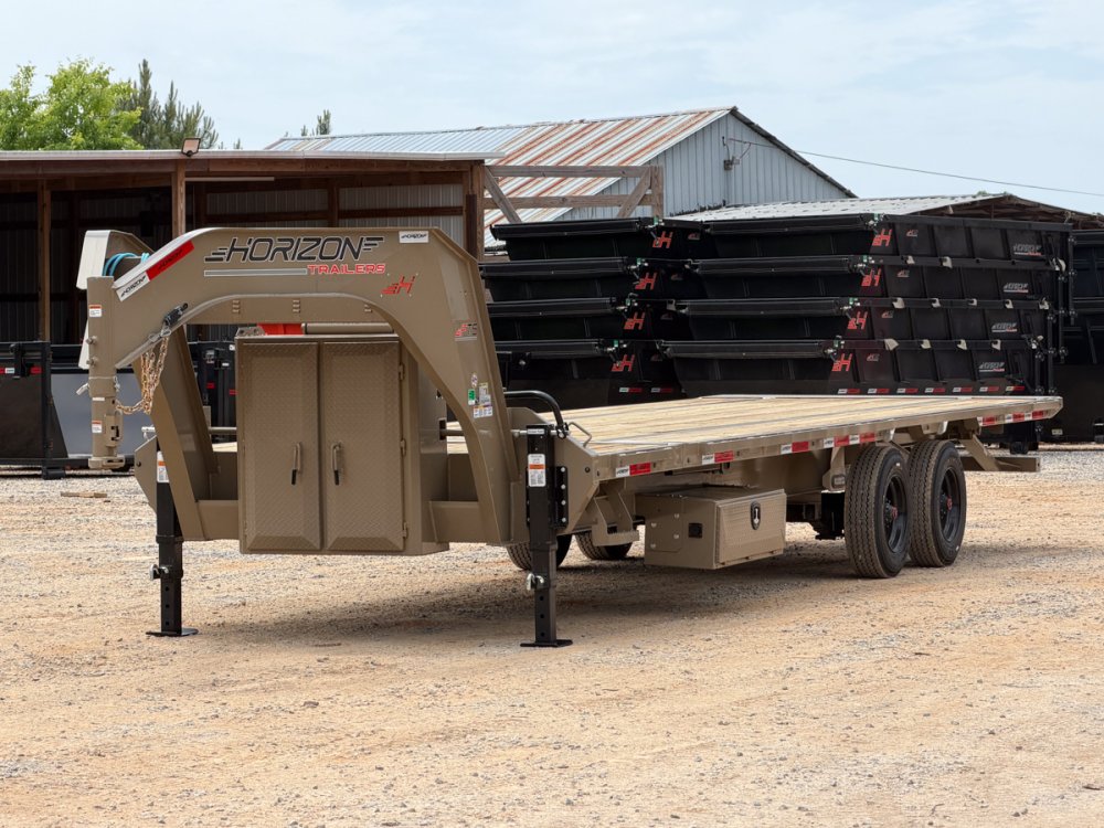 28' Horizon FTS Gooseneck Hydraulic Deckover Tilt Trailer - (2) 10K Axles 016542