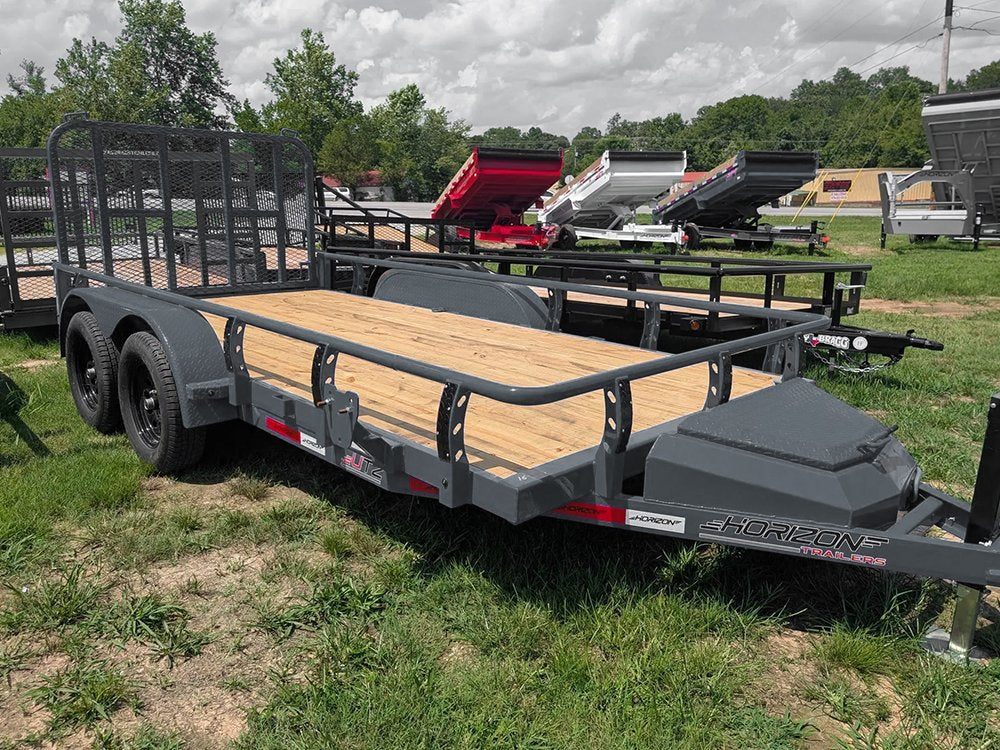 14' Horizon UTZ Bumper Pull Utility Trailer - (2) 3.5K Axles 017725
