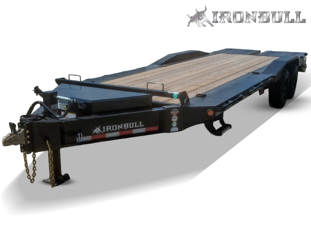 24' Iron Bull EHB Bumper Pull Equipment Trailer Mega Ramps - (2) 10,000 lb Axles 916924