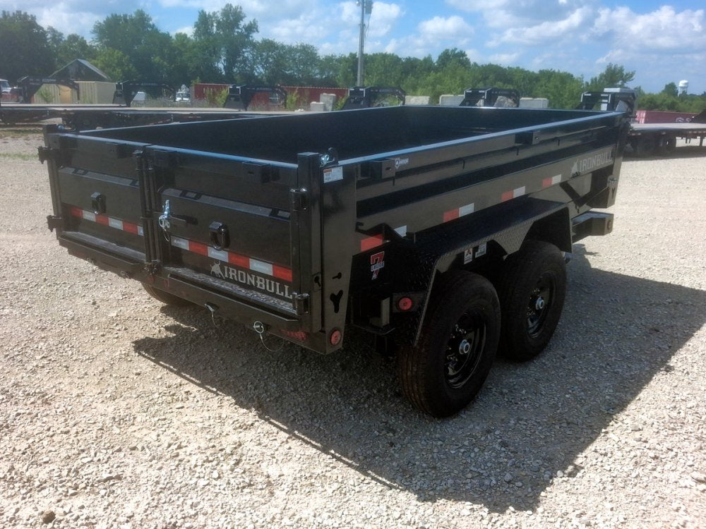 12' x 83" Iron Bull DTB Bumper Pull Dump Trailer 24" Side Walls - (2) 7,000 lb Axles 115121